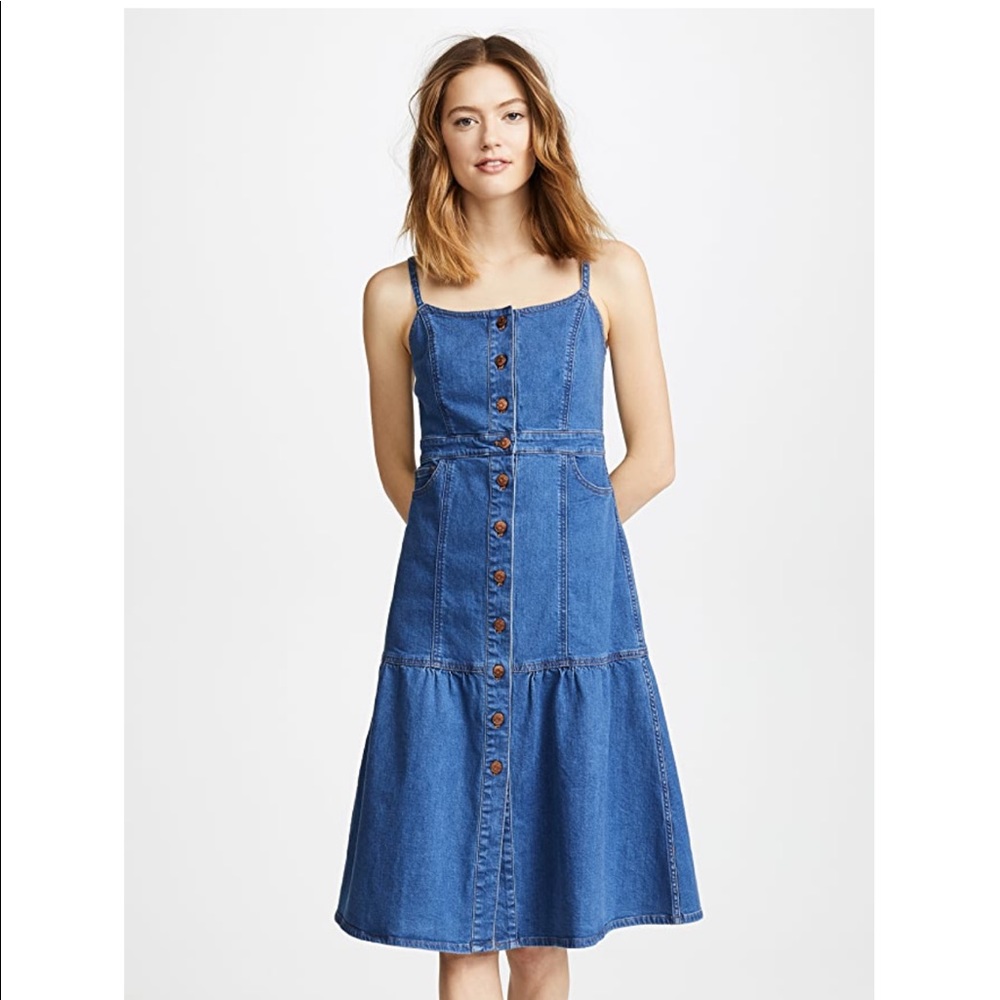 Madewell
Denim Bayview Tiered Midi Dress